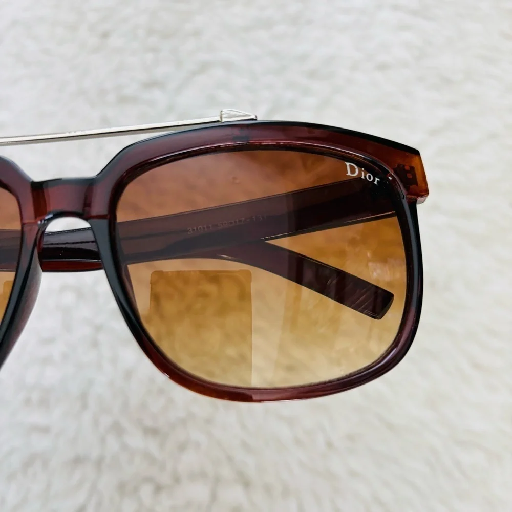 Christian Dior Brown Gradient Women Square Oversized Sunglasses